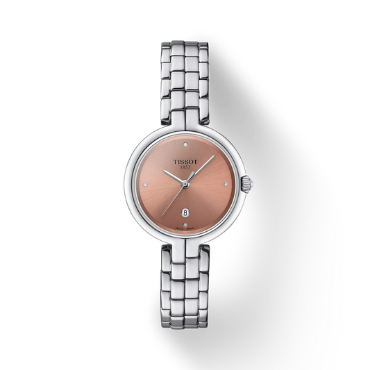 Tissot Flamingo Salmon Dial Ladies Watch - T094.210.11.336.00