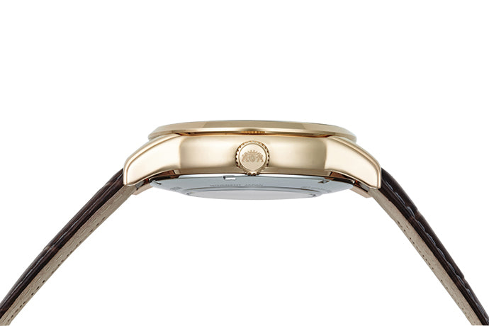 Orient Sun & Moon Ivory Dial Brown Leather Strap Automatic Men's Watch - RA-AK0007S30B