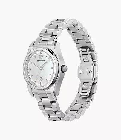 Emporio Armani Three Hand Stainless Steel Watch For Female - AR11557