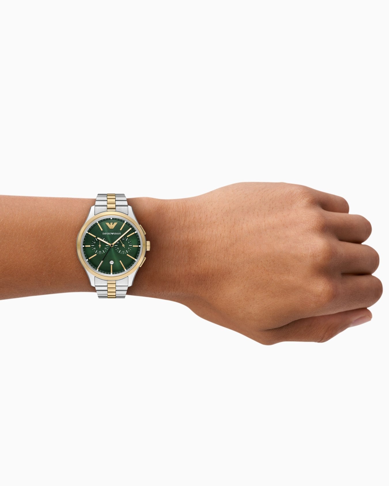 Emporio Armani Chronograph Green Dial 42mm Men's Watch - AR11692