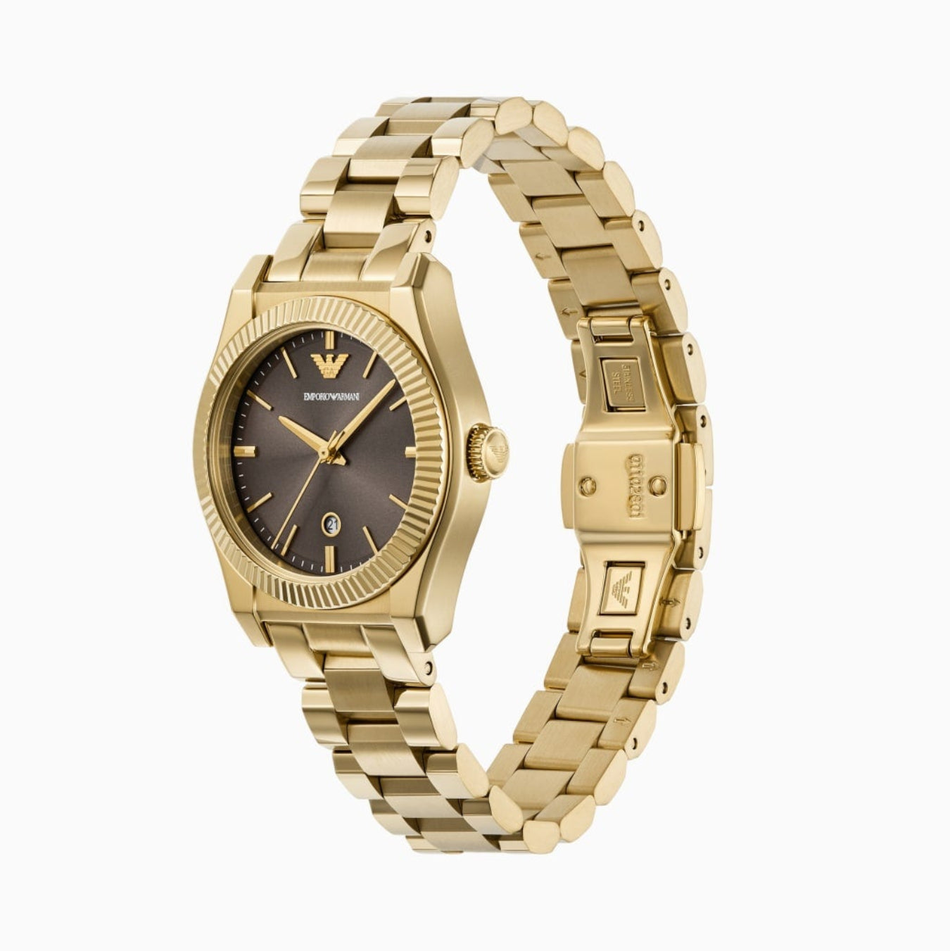 Emporio Armani Federica Brown Dial Ladies Watch - AR11700