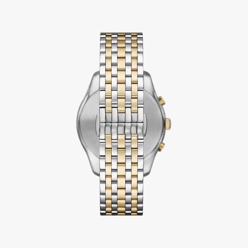 Emporio Armani Chronograph Two-Tone Black Dial Men's Watch - AR11713