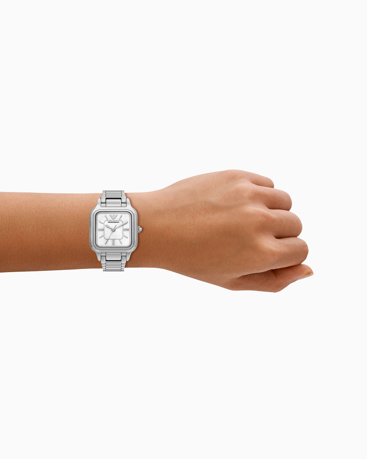 Emporio Armani Glossy Mother-Of-Pearl Dial With Stainless Steel Bracelet Ladies Watch - AR11742