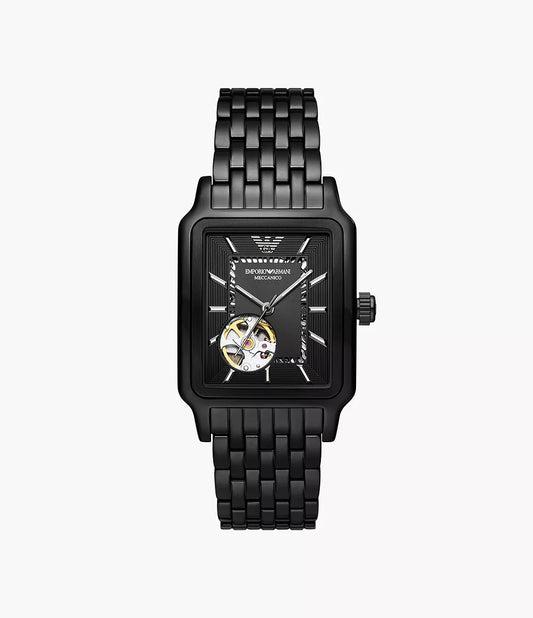 Emporio Armani Automatic Black Stainless Steel Watch - AR60058