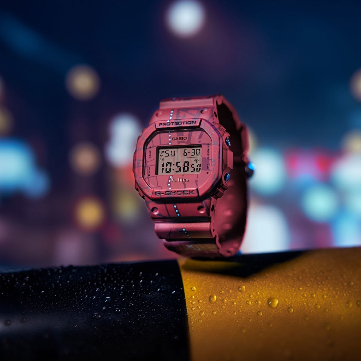 Casio G-Shock Treasure Hunt Shibuya Red Sports Digital Watch- DW-5600SBY-4DR