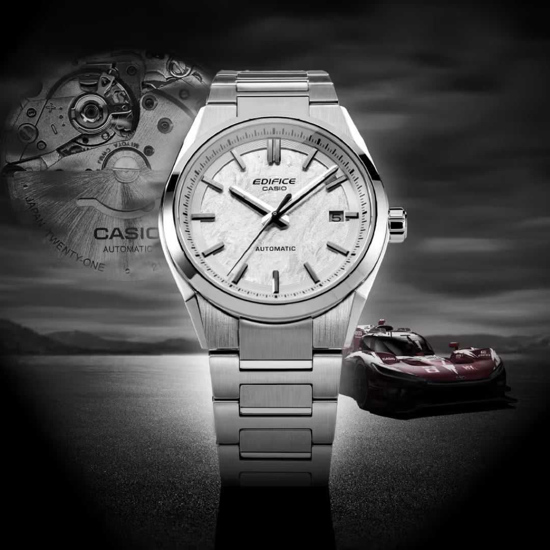 Casio Edifice White Dial 38mm Automatic Men's Watch - EFK-110D-7A