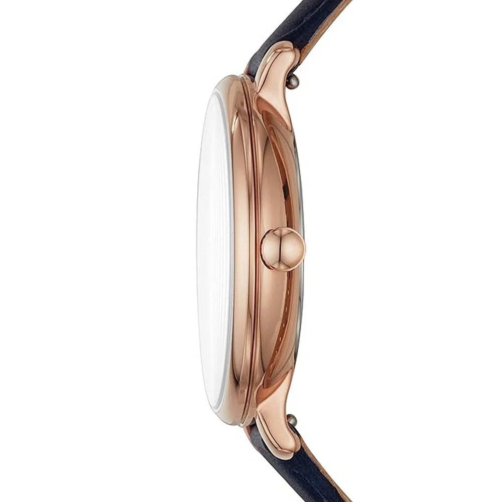 Fossil Blue Dial Leather Strap Ladies Watch - ES4673