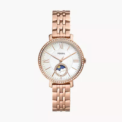 Fossil jacqueline sun moon Dial rose gold Ladies watch - ES5165
