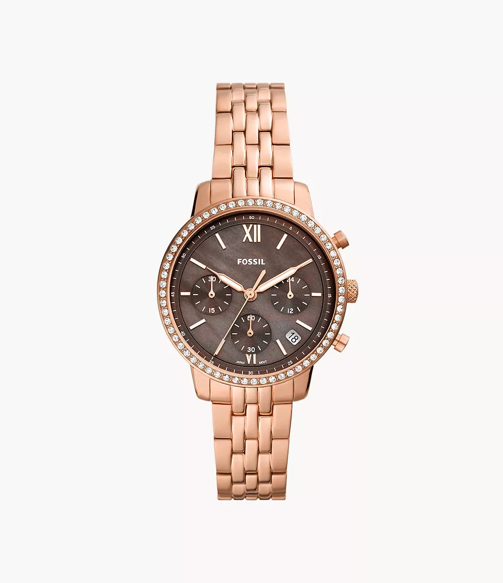 Fossil Neutra Chronograph Rose Gold Tone Ladies Watch- ES5218