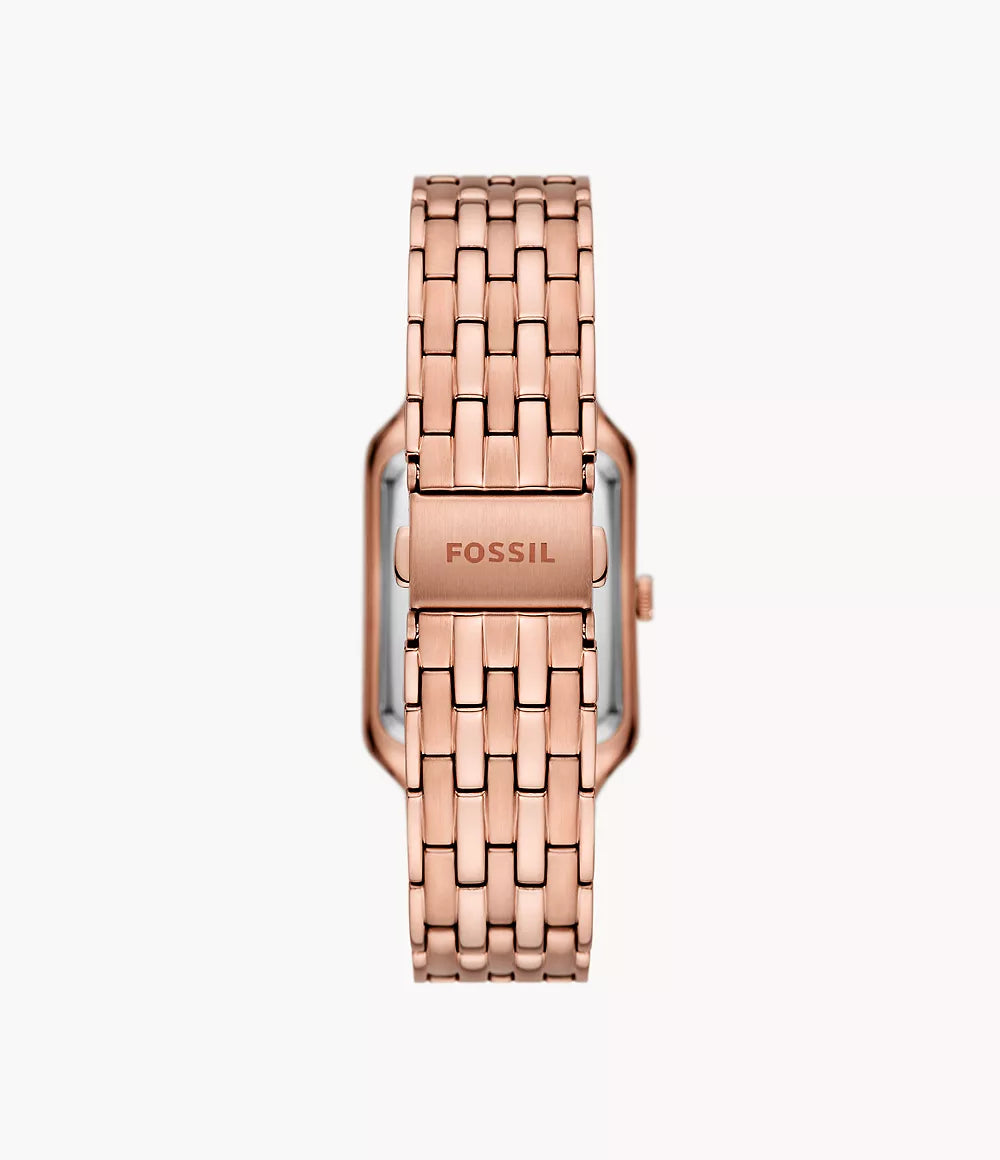 Fossil Raquel Three-Hand Date Rose Gold-Tone Stainless Steel Ladies Watch - ES5323