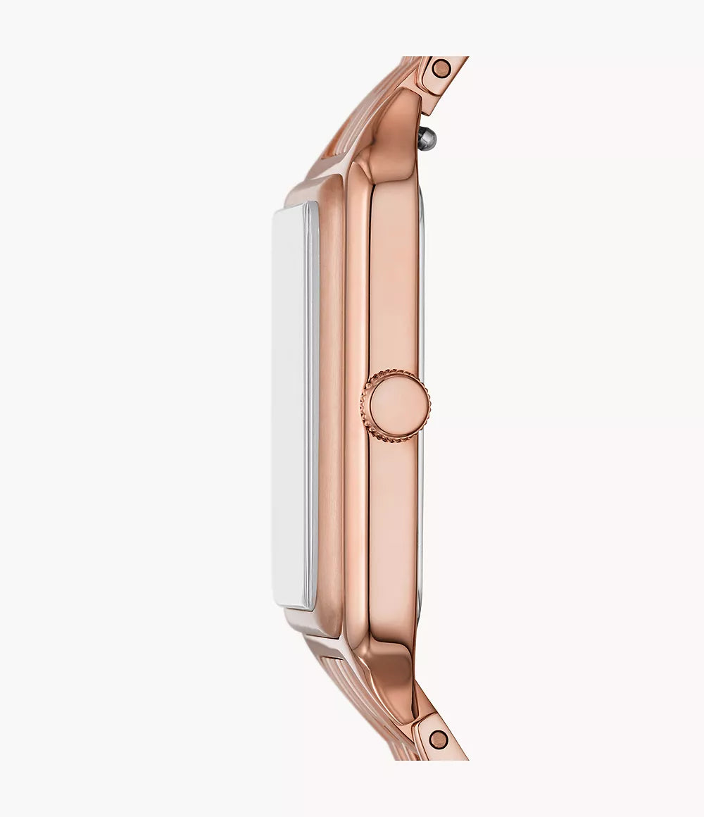 Fossil Raquel Three-Hand Date Rose Gold-Tone Stainless Steel Ladies Watch - ES5323