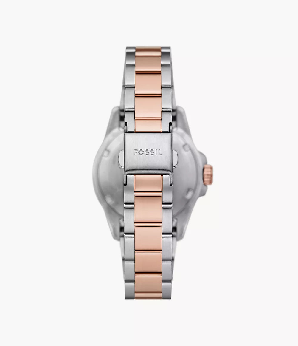 Fossil Blue Dive Three-Hand Two-Tone Stainless Steel Ladies Watch- ES5348