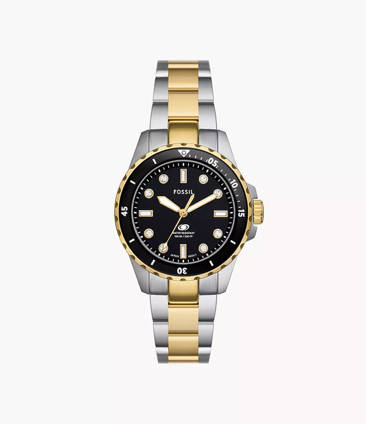 Fossil Blue Dive Three-Hand Two-Tone Stainless Steel Ladies Watch - ES5349