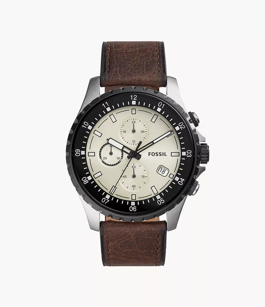 Fossil Dillinger Chronograph Brown Leather Men's Watch - FS5674