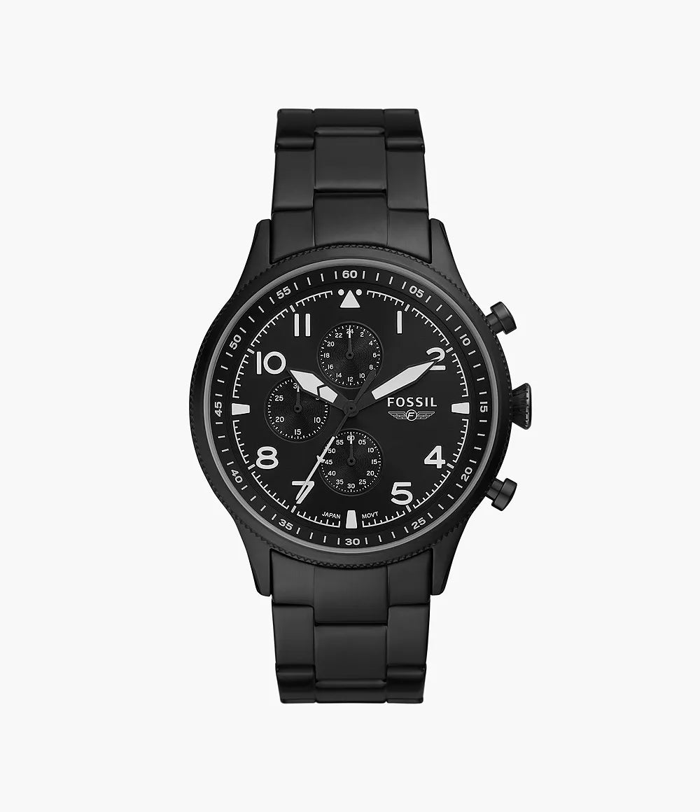 Fossil Pilot Black Dial Men's Chronograph Watch- FS5811