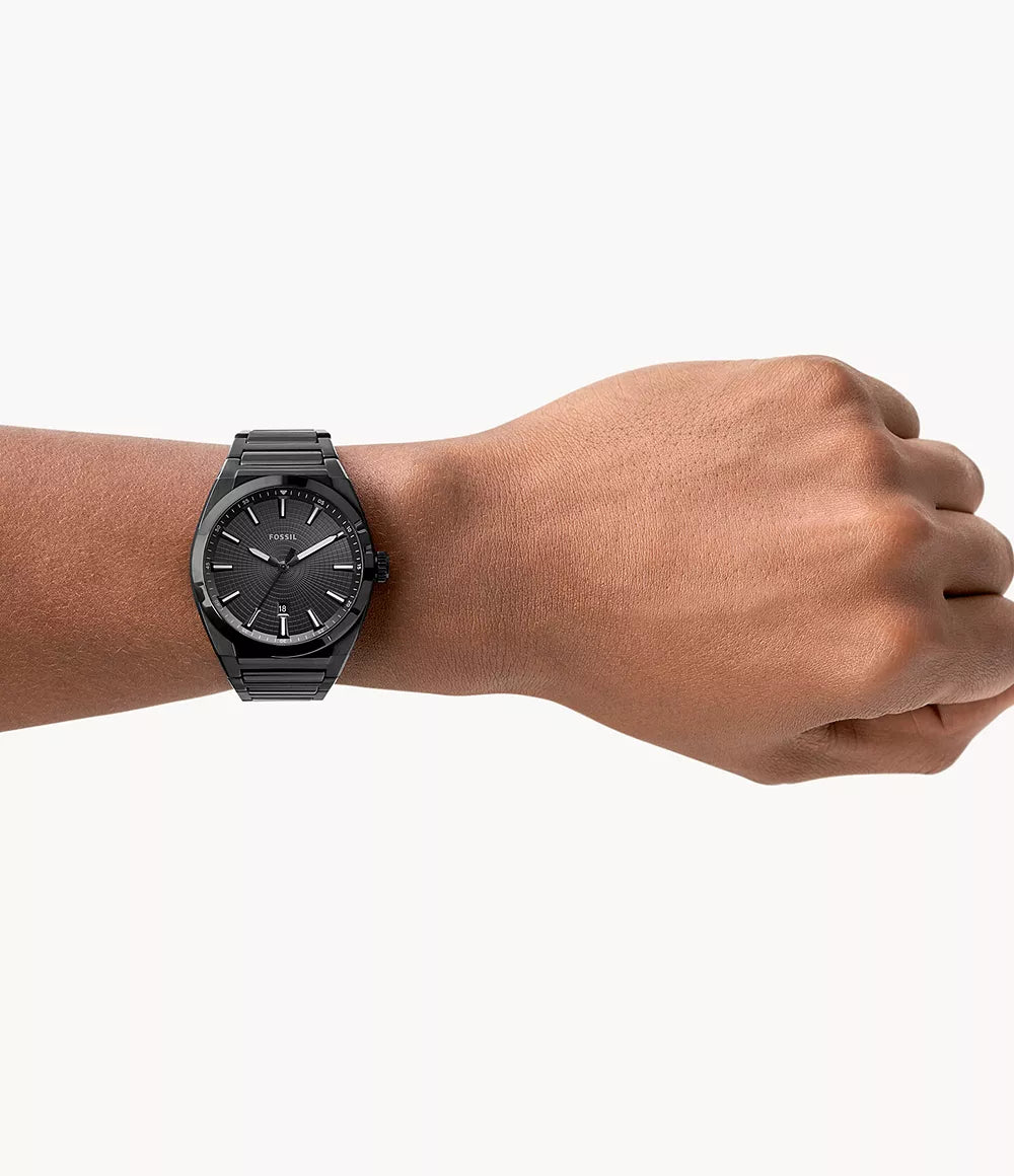 Fossil Everett Black Dial Men's Watch - FS5824