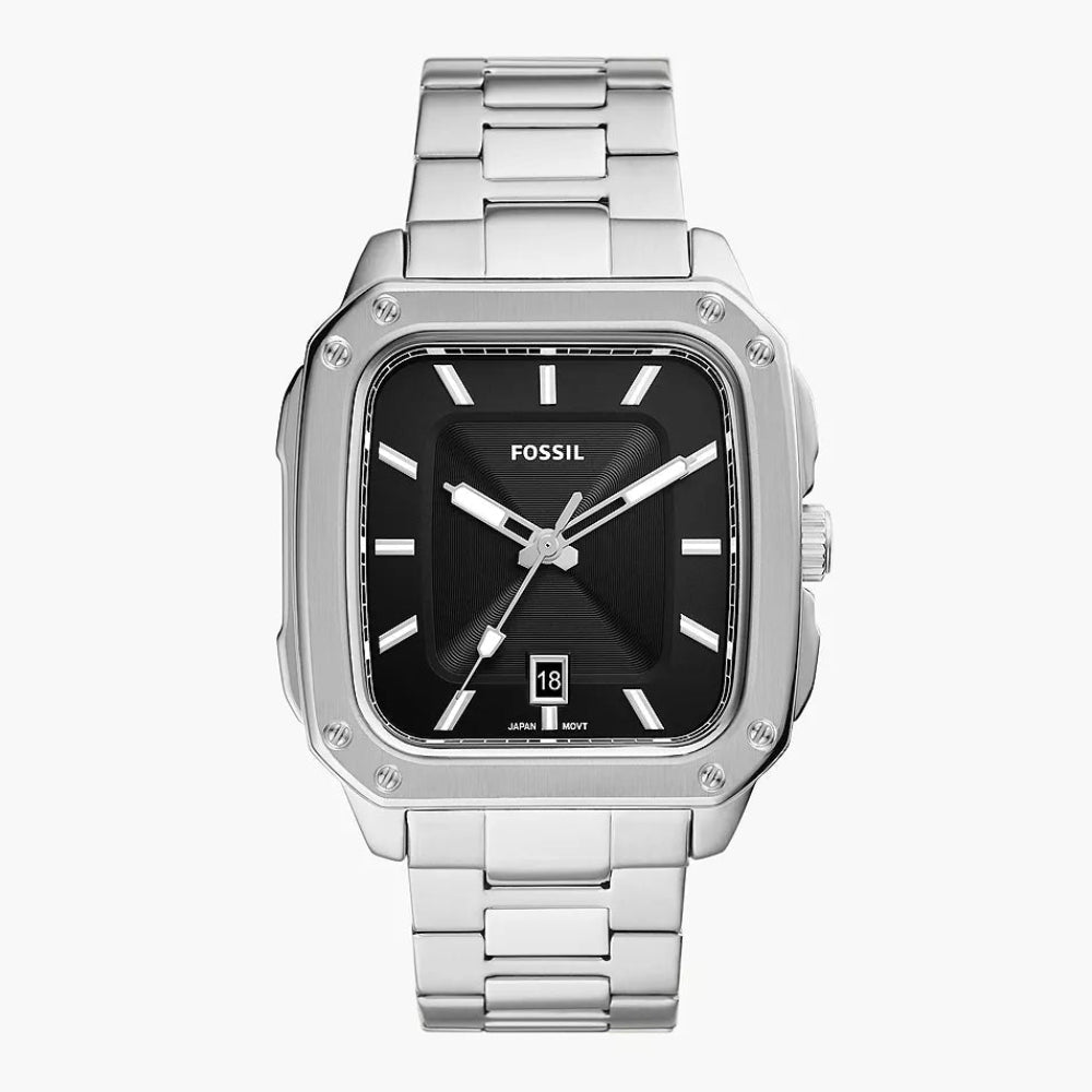 Fossil Inscription Black Dial Men's Watch - FS5933