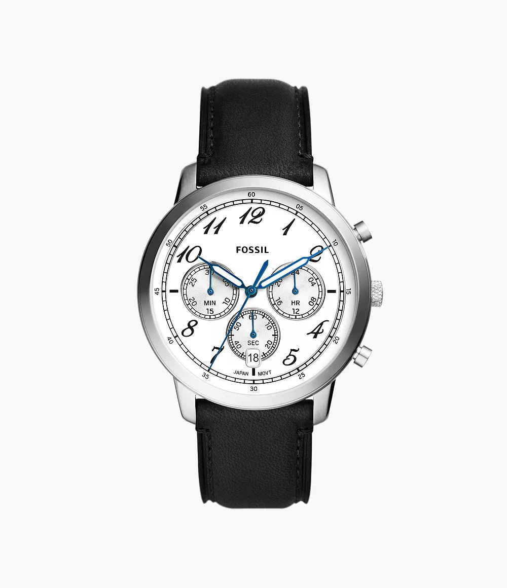 Fossil Neutra Chronograph Black Leather Men's Watch- FS6023