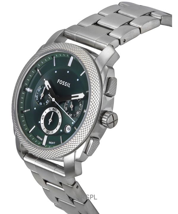 Fossil Machine Green Dial 42mm Chronograph Men's Watch - FS6079
