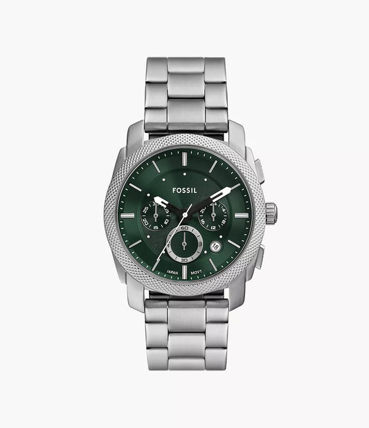 Fossil Machine Green Dial 42mm Chronograph Men's Watch - FS6079