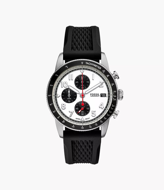 Fossil Sport Tourer Chronograph Black Silicone Men's Watch - FS6087