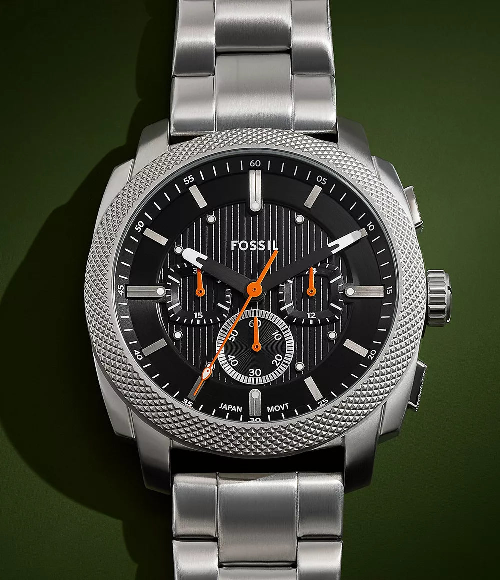 Fossil Machine Black Dial 44mm Chronograph Men's Watch - FS6095