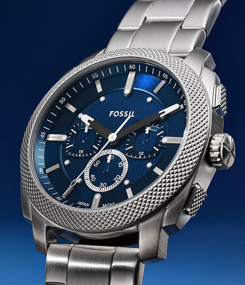 Fossil Machine Blue Dial Men's Watch - FS6096