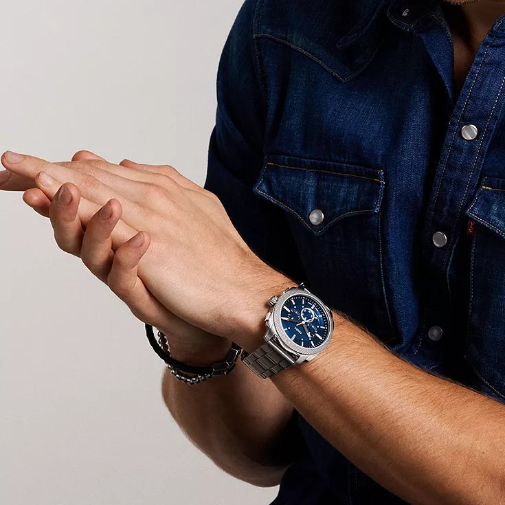 Fossil Machine Blue Dial Men's Watch - FS6096