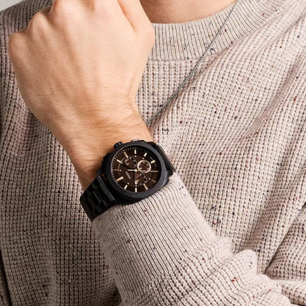 Fossil Machine Brown Dial 44mm Men's Watch - FS6097