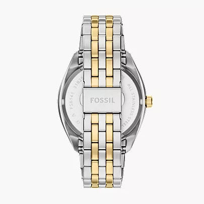 Fossil Campbell Blue Dial 42mm 2 tone Men's Watch - FS6141