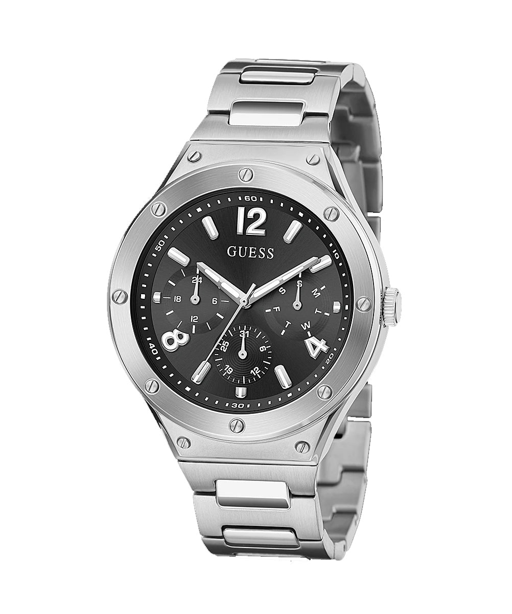 Guess Stainless Steel Grey Dial Men's Multifunction Watch- GW0454G1