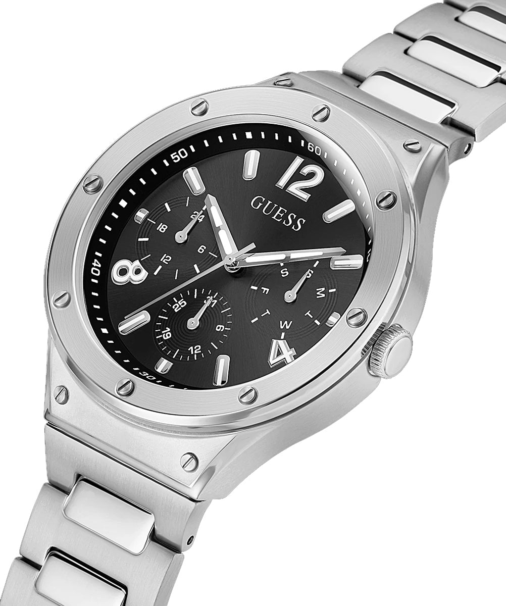 Guess Stainless Steel Grey Dial Men's Multifunction Watch- GW0454G1