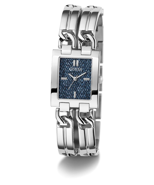 GUESS Blue Dial Silver Tone Ladies Watch - GW0807L1