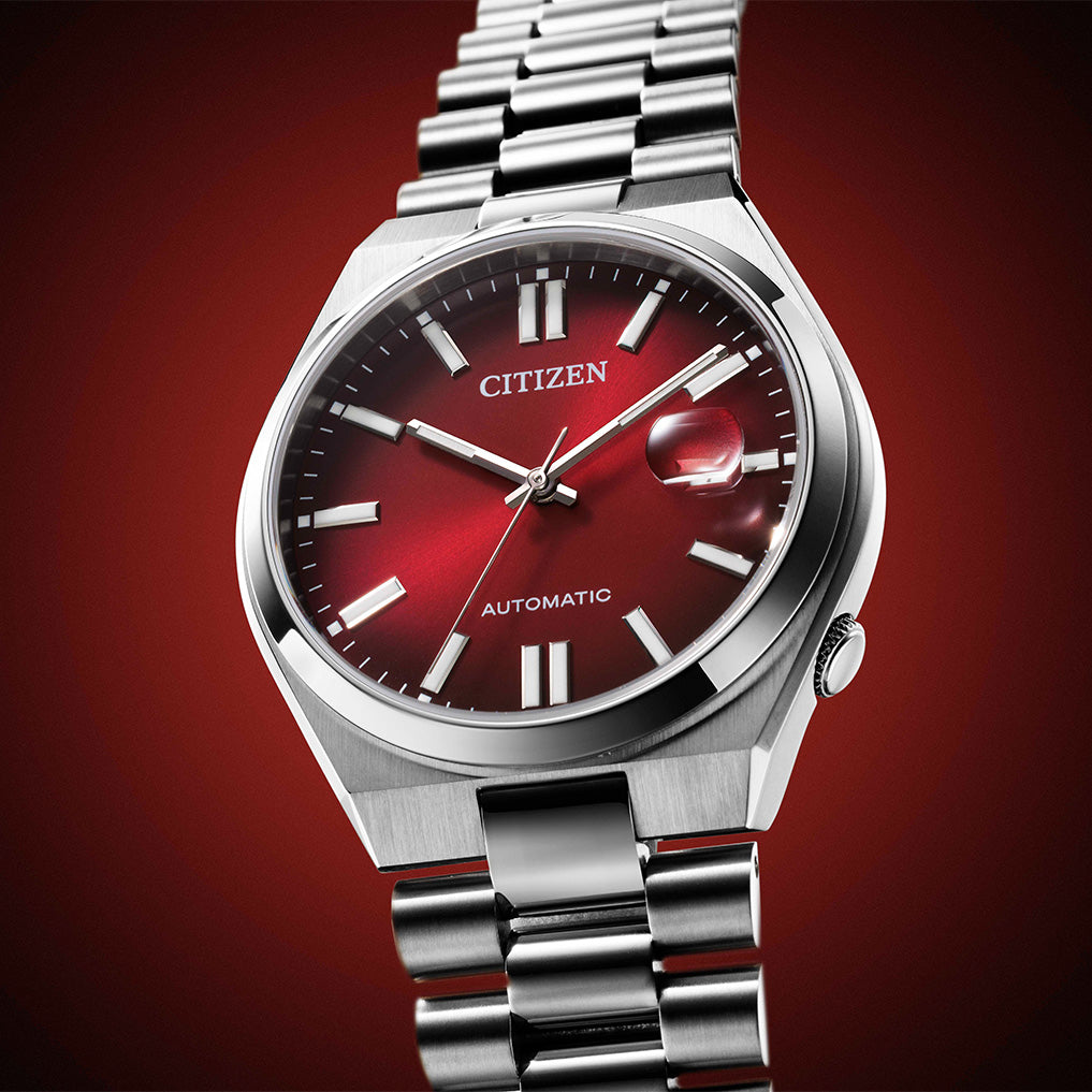 Citizen Tsuyosa Mechanical Red Dial Men's Watch - NJ0150-56W