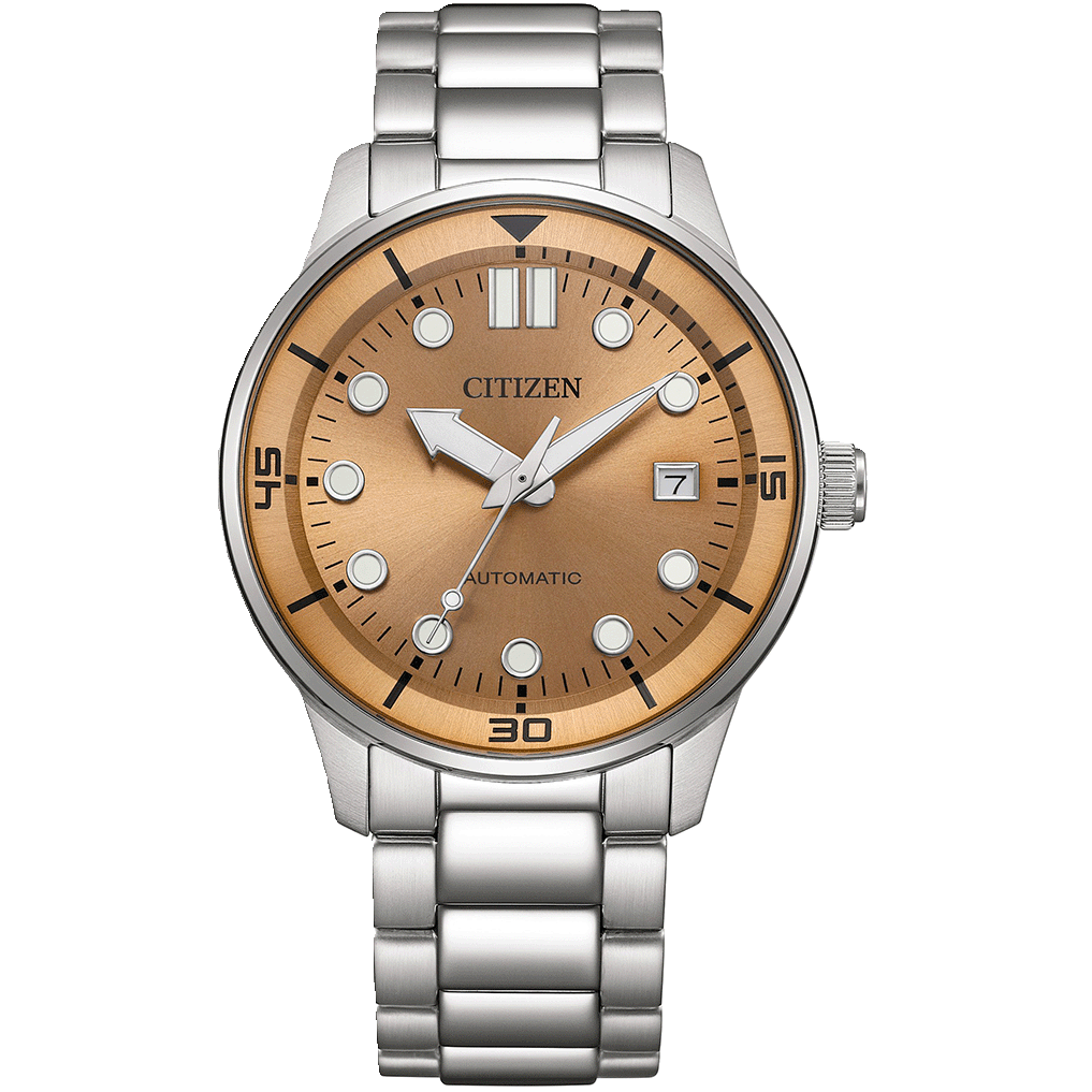 Citizen Automatic Salmon Dial Men's Watch - NJ0191-83X