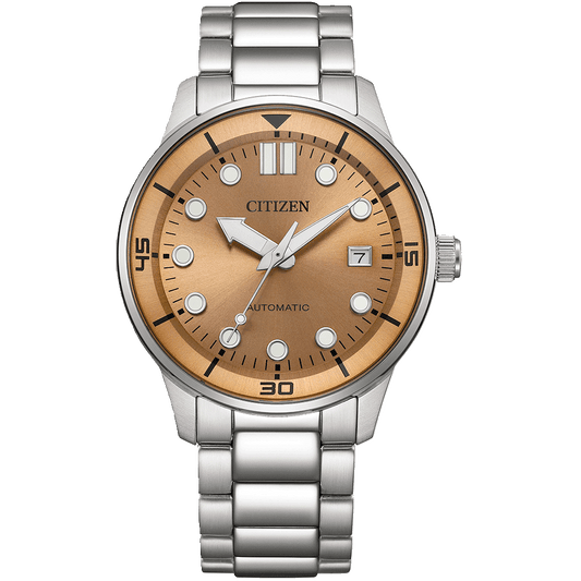 Citizen Automatic Salmon Dial Men's Watch - NJ0191-83X