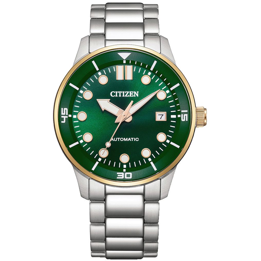 Citizen Automatic Green Dial Men's Watch - NJ0196-80X