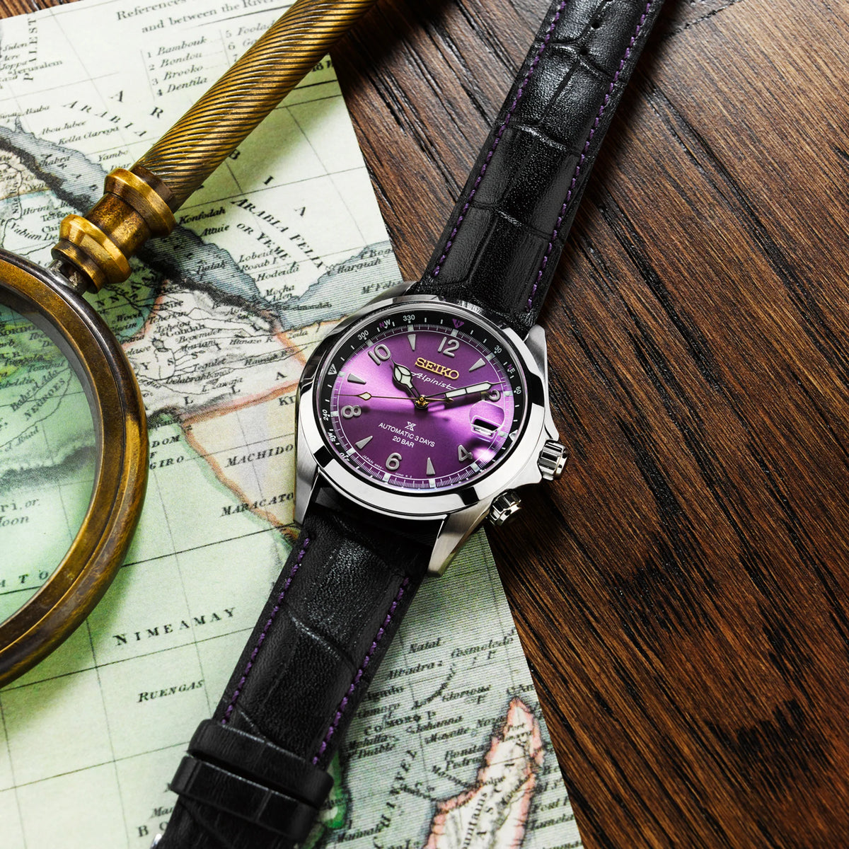 Seiko Prospex Alpinist Land 145th Anniversary Limited Edition of 7,000 pieces October 2026 Release Edo Purple Dial Men's Watch - HBC006