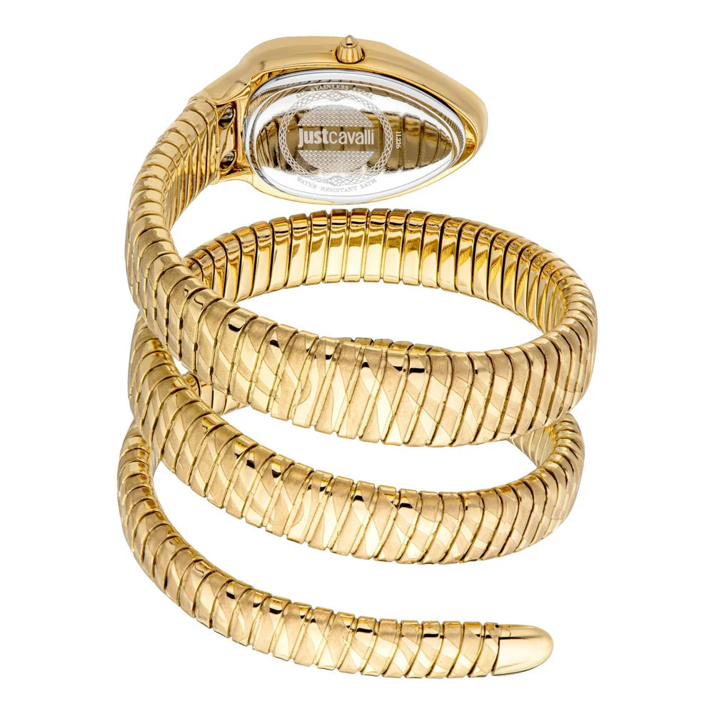 Just Cavalli Signature Snake Serpente Taglio Gold tone Ladies Watch - JC1L226M0025