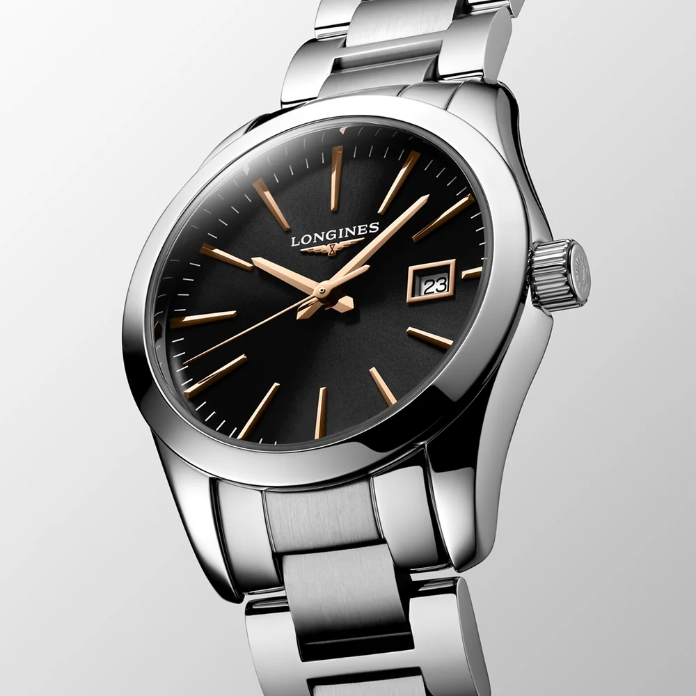 Longines Conquest Classic Black Dial 29.5mm Ladies Watch - L22864526