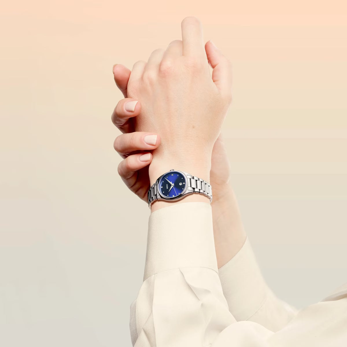 Mido Belluna Diamonds Royal Blue Dial  Ladies Watch - M024.110.11.046.00