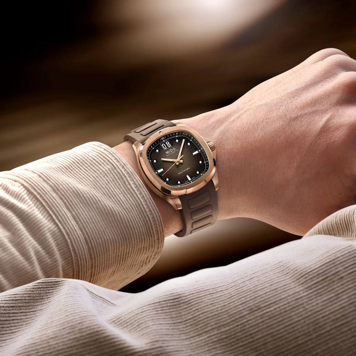 Mido Multifort TV Big Date Brown Dial Automatic Men's Watch - M049.526.37.291.00