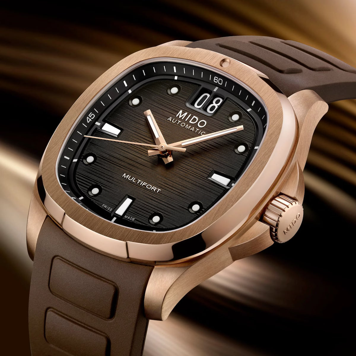 Mido Multifort TV Big Date Brown Dial Automatic Men's Watch - M049.526.37.291.00