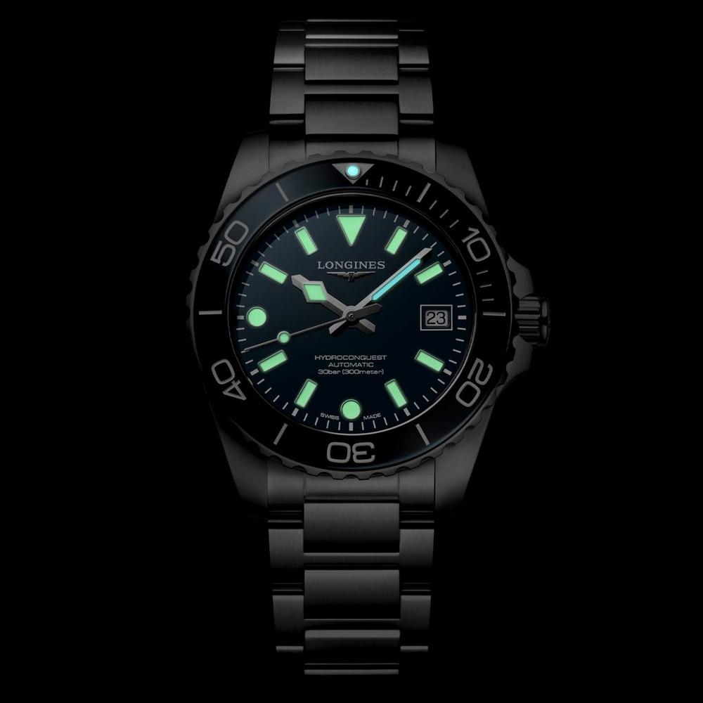 Longines HYDROCONQUEST Automatic Blue Dial Ceramic Bezel 39mm Men's Watch - L37804966