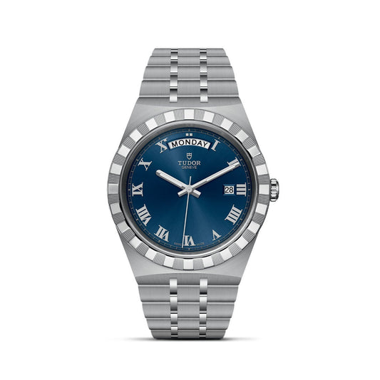 TUDOR Royal Classic Day-Date 41mm Blue Dial Men's Watch -  m28600-0005