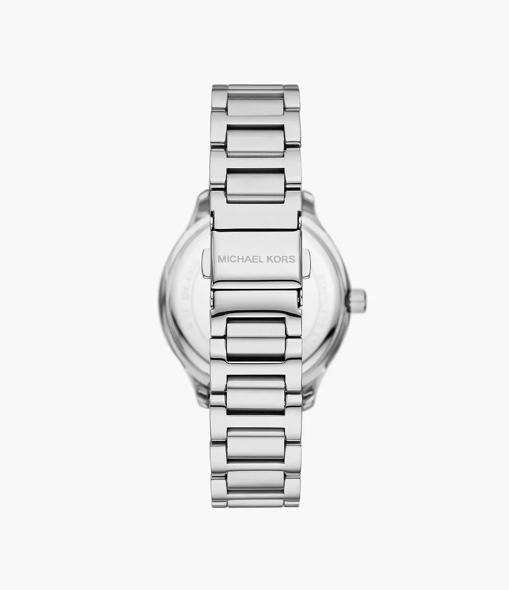 Michael Kors Sage Three hand Silver Stone Ladies Watch- MK4807