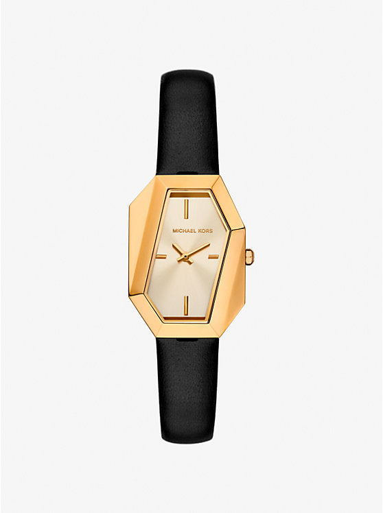 Michael Kors Suri Gold-Tone and Leather Strap Ladies Watch - MK4880