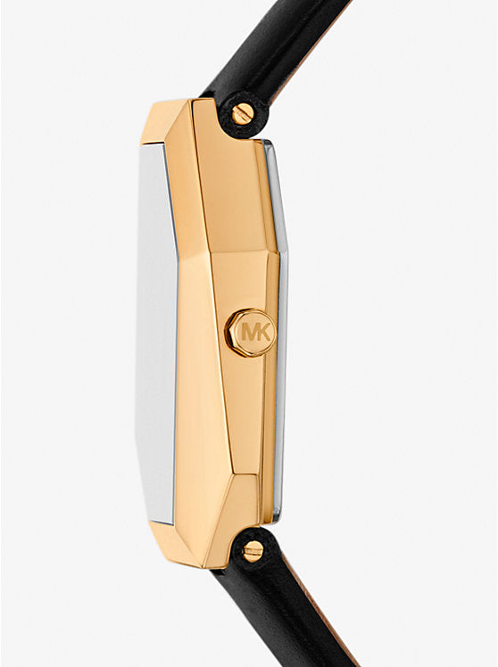 Michael Kors Suri Gold-Tone and Leather Strap Ladies Watch - MK4880