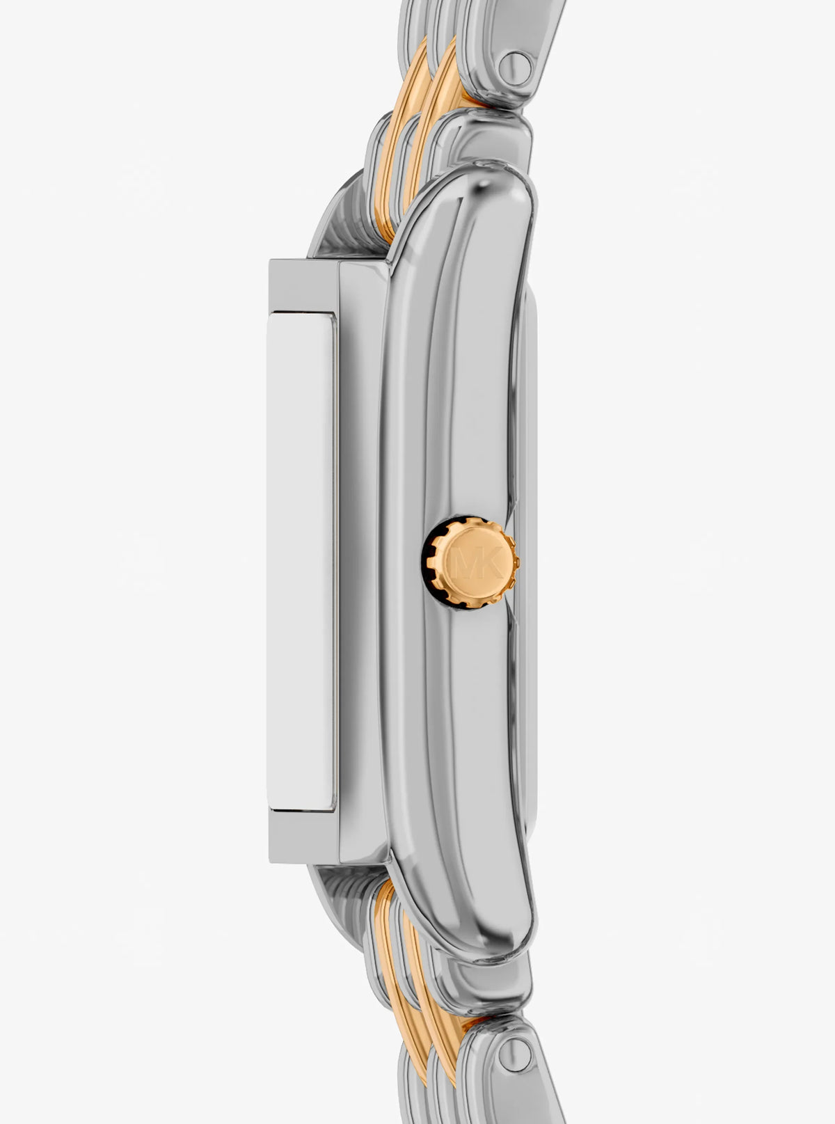 Michael Kors Rectangular Dial With Roman Numerals Petite Essex Two-Tone Ladies Watch -MK4999