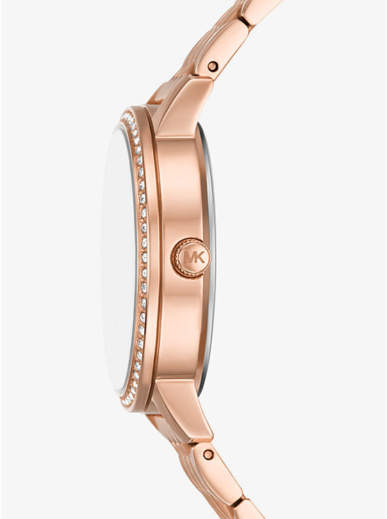 Michael Kors Melissa Pavé Rose Gold-Tone Watch - MKO1081